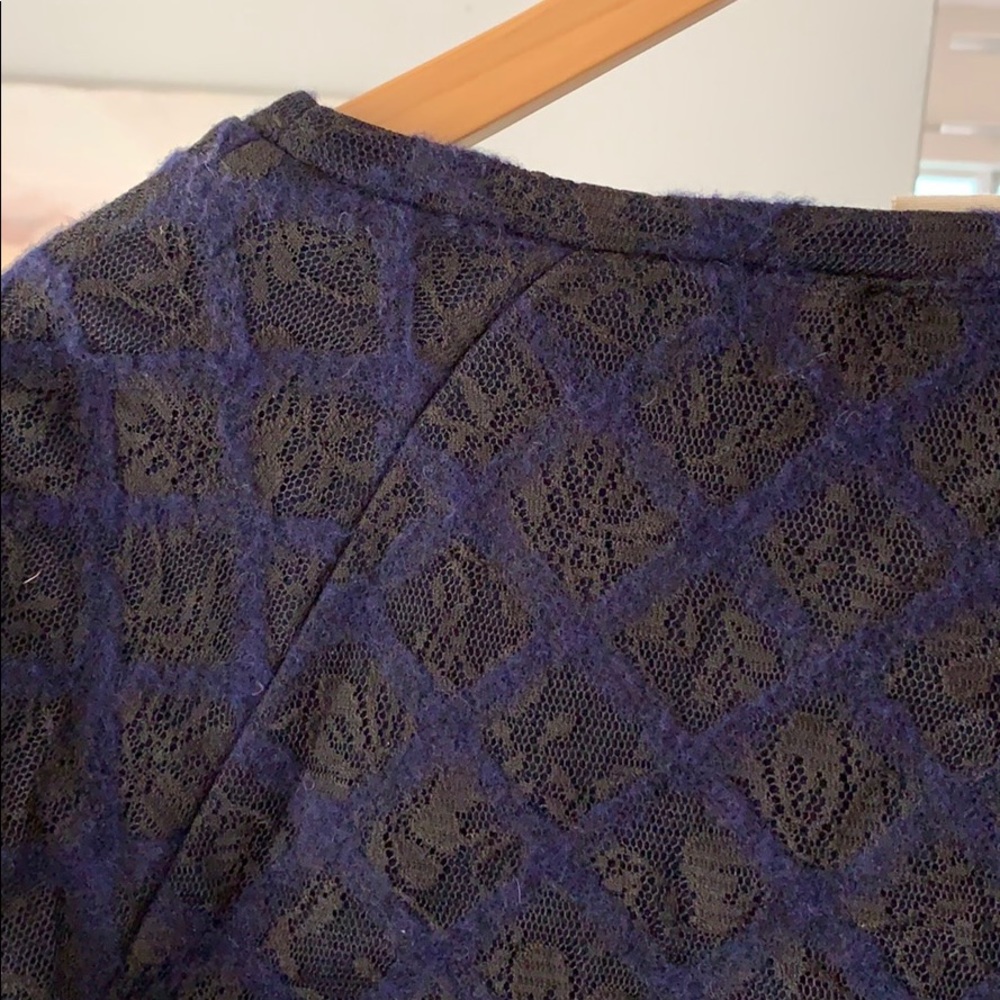 Black and Blue lace cropped jacket